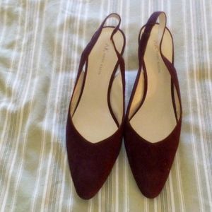 Chocolate Anne Klein suede heels
